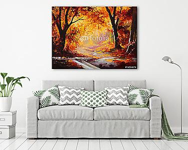 Olajfestés - őszi erdő (vászonkép) - vászonkép, falikép otthonra és irodába