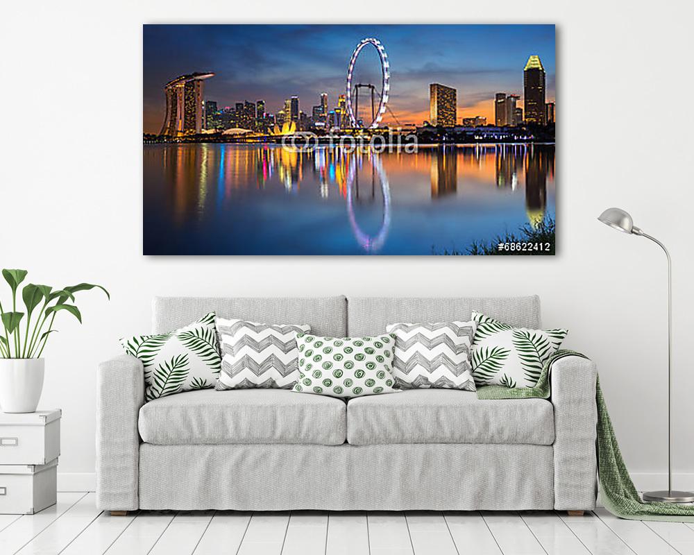 Szingapúr város (vászonkép) - vászonkép, falikép otthonra és irodába