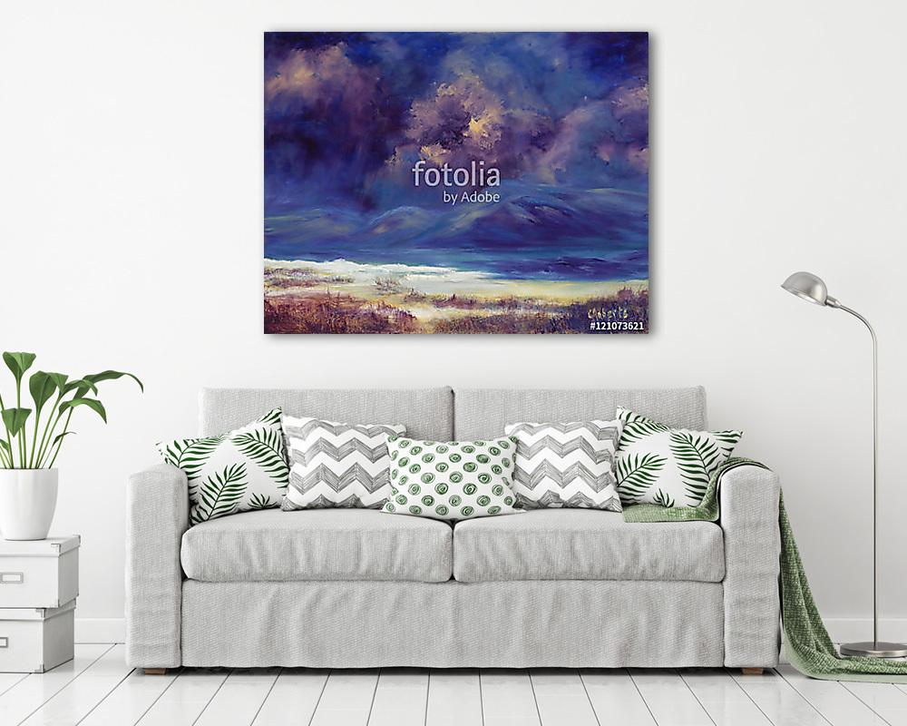 Közelgő vihar (olajfestmény reprodukció) (poszter) - vászonkép, falikép otthonra és irodába