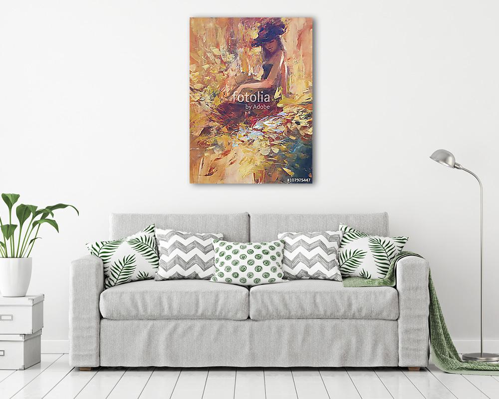 Nõ, kézi festészet (poszter) - vászonkép, falikép otthonra és irodába