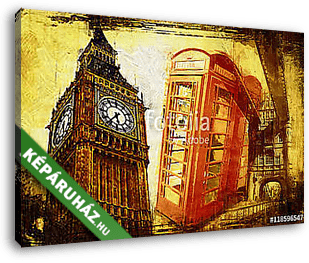 London oil art illustration - vászonkép 3D látványterv