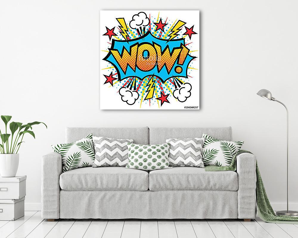 WOW Text Design. (vászonkép) - vászonkép, falikép otthonra és irodába