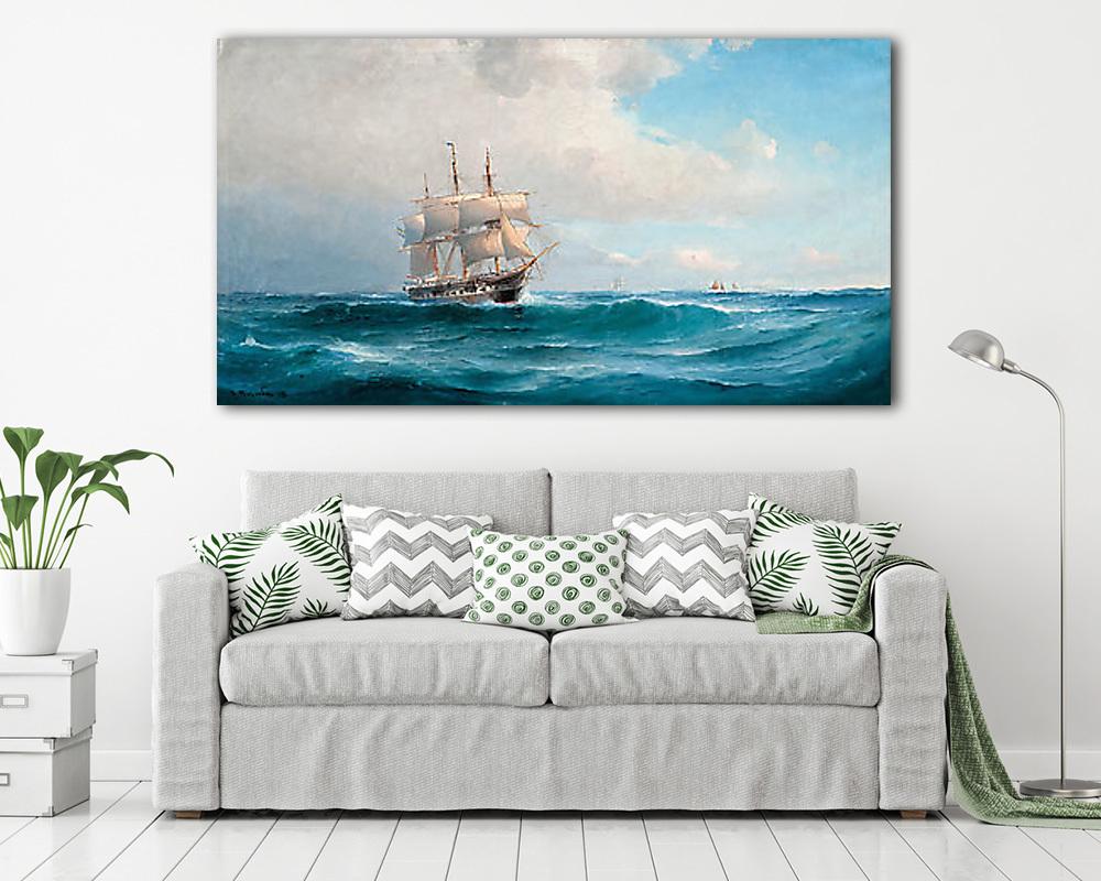 Háromárbocos vitorlás (többrészes kép) - vászonkép, falikép otthonra és irodába