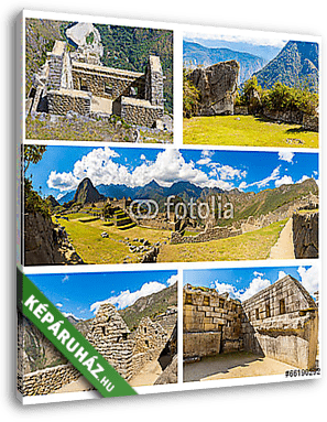 Rejtélyes város - Machu Picchu, Peru, Dél-Amerika. - vászonkép 3D látványterv