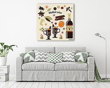 Összetevők forralt borhoz. (vászonkép) - vászonkép, falikép otthonra és irodába