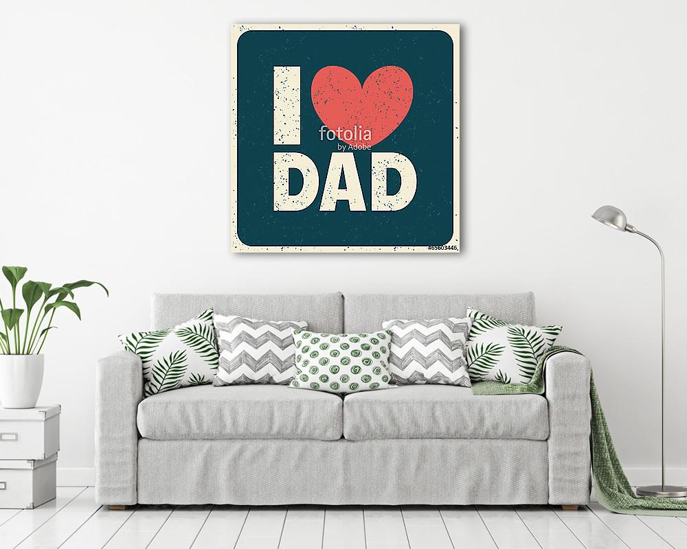 Apák napi üdvözlőlapja (poszter) - vászonkép, falikép otthonra és irodába