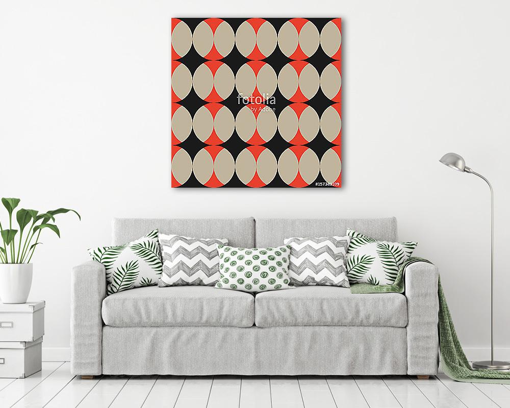 Absztrakt retro vintage geometrikus alakzat háttér - vászonkép, falikép vásárlás Absztrakt retro vintage geometrikus alakzat háttér (többrészes kép) - vászonkép, falikép otthonra és irodába