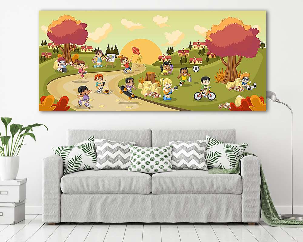 Park a város szélén (vászonkép) - vászonkép, falikép otthonra és irodába