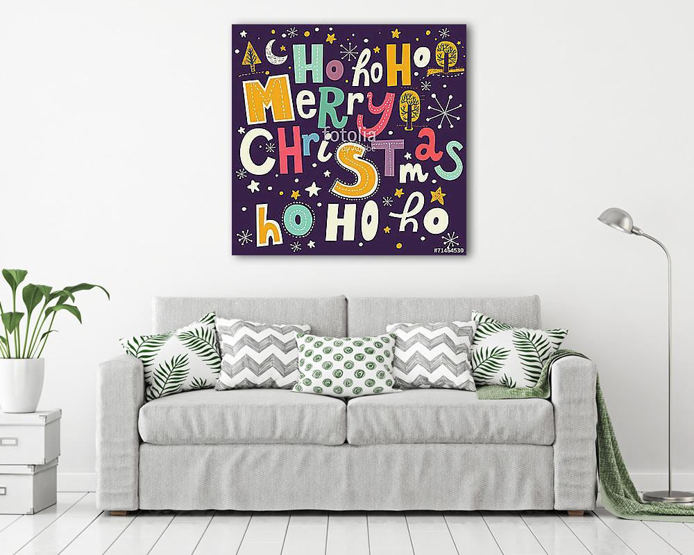 Ho-ho-ho Merry Christmas (poszter) - vászonkép, falikép otthonra és irodába
