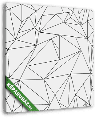 Geometric simple black and white minimalistic pattern, triangles - vászonkép 3D látványterv