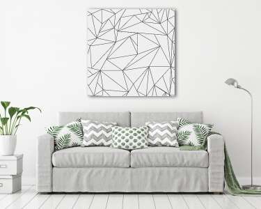 Geometric simple black and white minimalistic pattern, triangles (vászonkép) - vászonkép, falikép otthonra és irodába