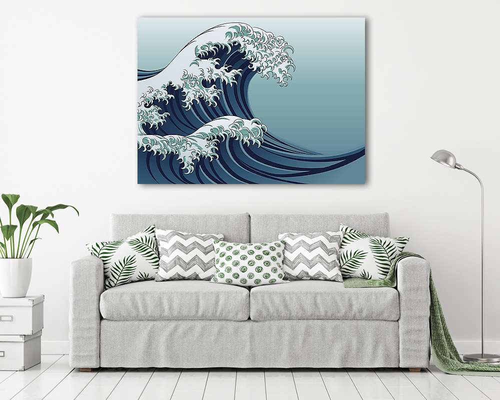 Great Wave (fotótapéta) - vászonkép, falikép otthonra és irodába