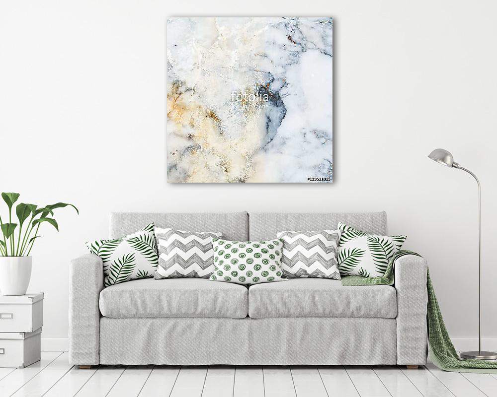 Marble texture, marble background for design with copy space for text or image. Marble motifs that occurs natural. (bögre) - vászonkép, falikép otthonra és irodába