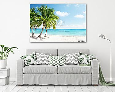 Caribbean sea and coconut palms (vászonkép) - vászonkép, falikép otthonra és irodába