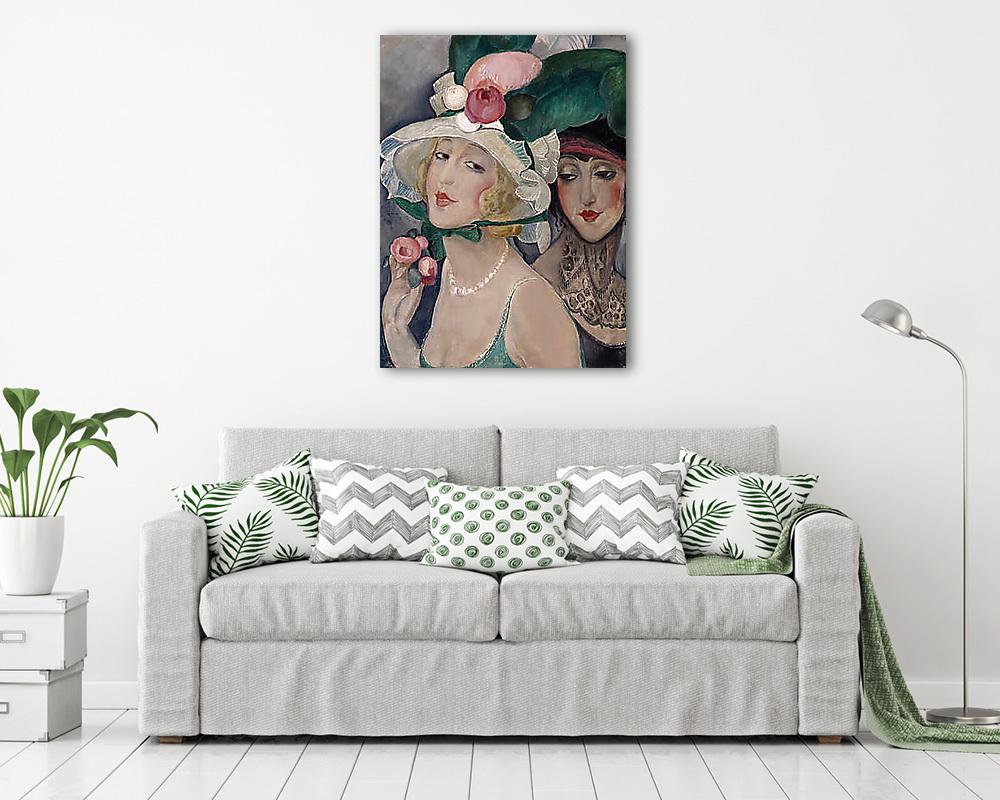 Kalapos hölgyek portréja - vászonkép, falikép vásárlás Kalapos hölgyek portréja (keretezett kép) - vászonkép, falikép otthonra és irodába
