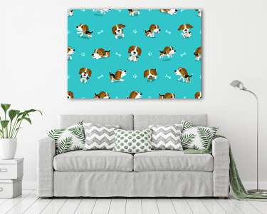 Beagle kutyusos tapéta minta (vászonkép) - vászonkép, falikép otthonra és irodába