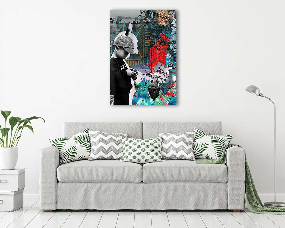 Child&Yoda (MenzArt) (fotótapéta) - vászonkép, falikép otthonra és irodába