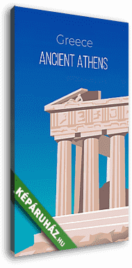 Görög minimalista poszter - 1 - Az ősi Athén - vászonkép 3D látványterv