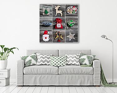 Karácsonyi dekoráció Kollázs: karácsonyi dekoráció (vászonkép) - vászonkép, falikép otthonra és irodába