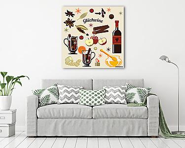 Összetevők forralt borhoz. (vászonkép) - vászonkép, falikép otthonra és irodába
