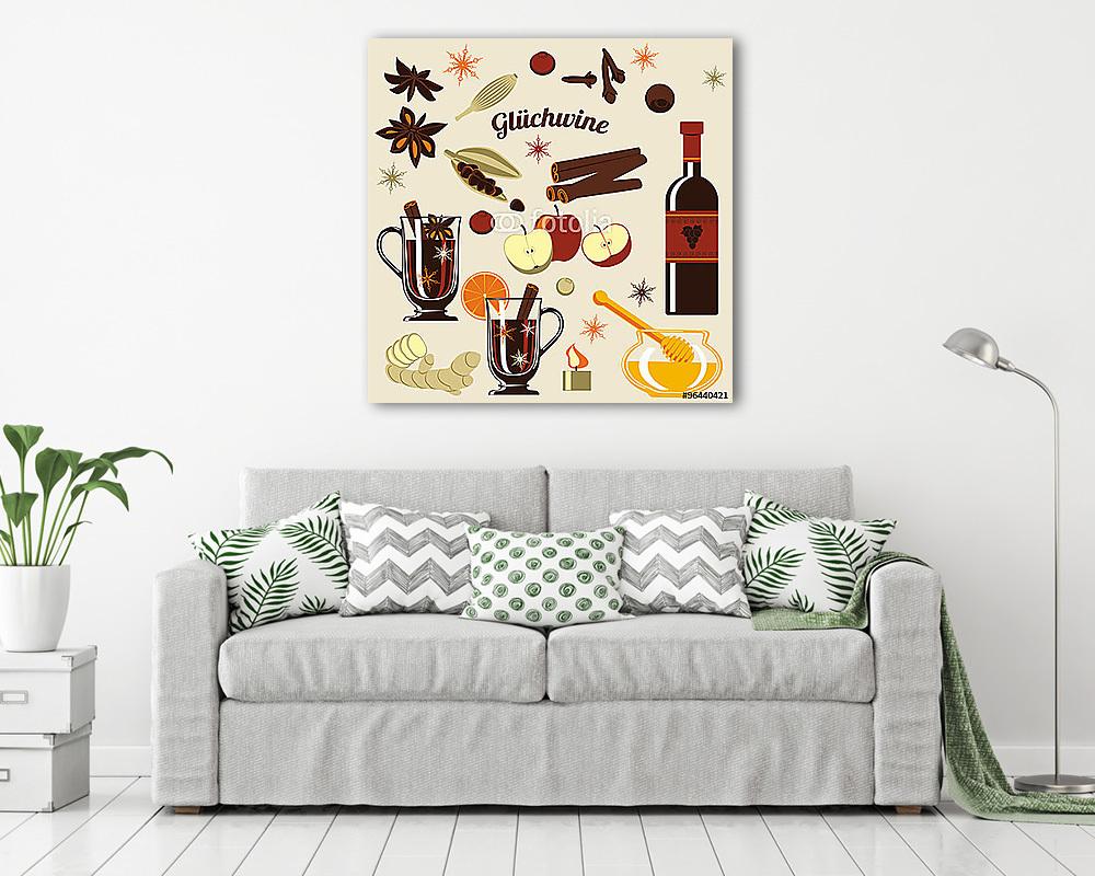 Összetevők forralt borhoz. (fotótapéta) - vászonkép, falikép otthonra és irodába