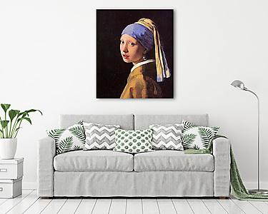 Lány gyöngy fülbevalóval (színverzió 1.) (vászonkép) - vászonkép, falikép otthonra és irodába
