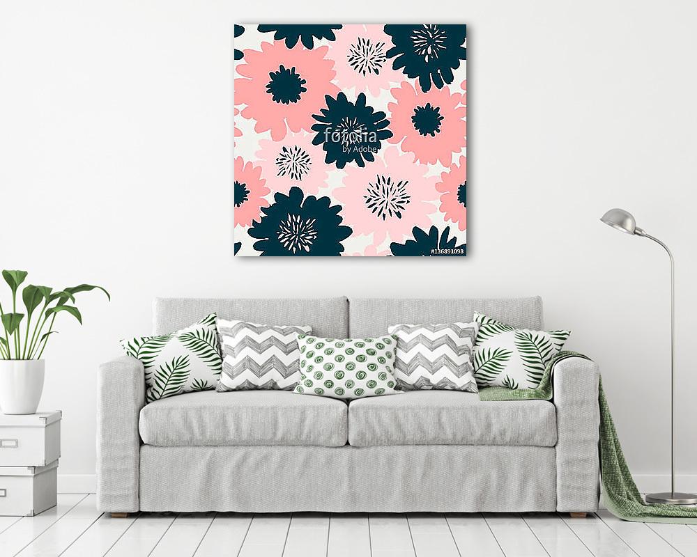 Virágok modern stílusban (többrészes kép) - vászonkép, falikép otthonra és irodába