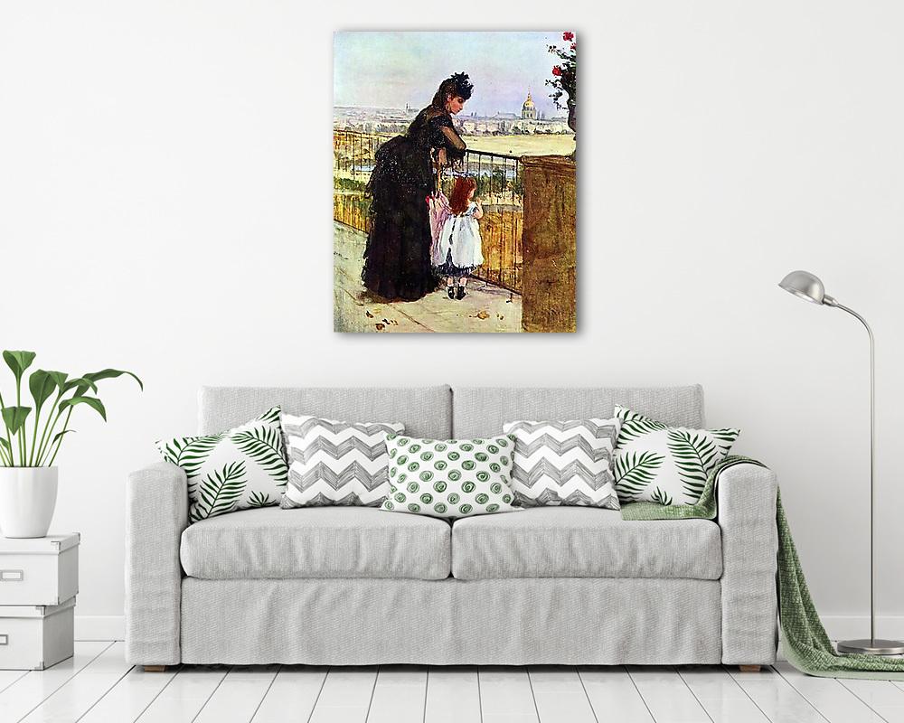 Erkélyen (bögre) - vászonkép, falikép otthonra és irodába