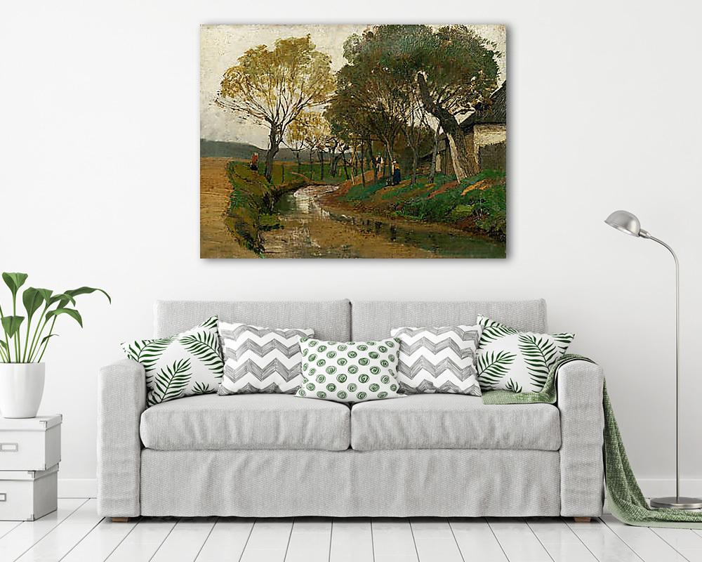 Patak a ház mögött (fotótapéta) - vászonkép, falikép otthonra és irodába