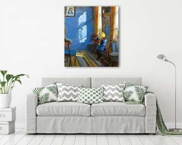 Napsütötte kék szoba (vászonkép) - vászonkép, falikép otthonra és irodába