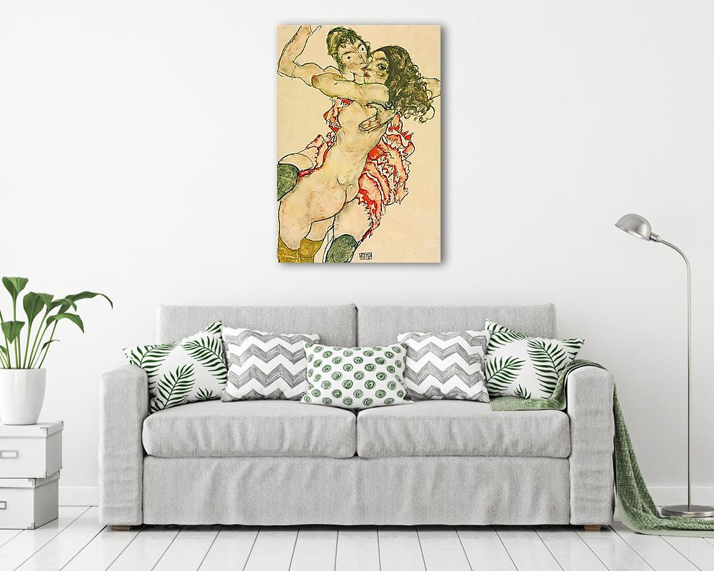 Ölelkező nők - vászonkép, falikép vásárlás Ölelkező nők (bögre) - vászonkép, falikép otthonra és irodába