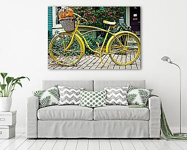 Sárga kerékpár (vászonkép) - vászonkép, falikép otthonra és irodába