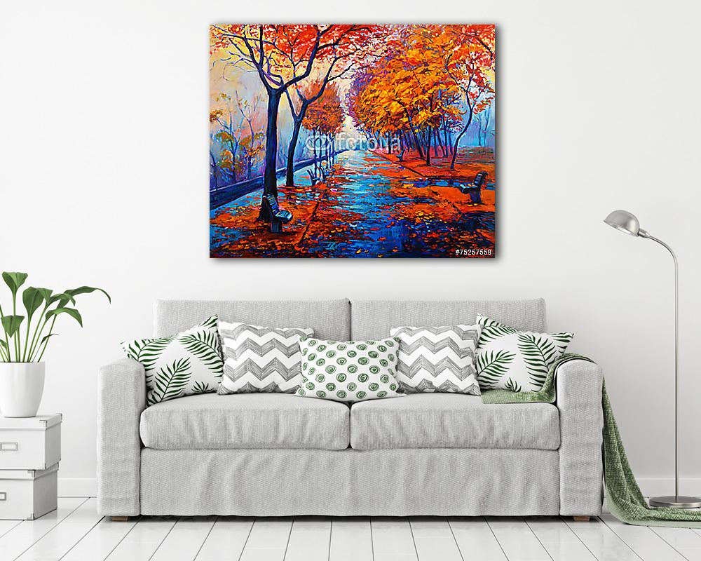 Őszi tájkép - vászonkép, falikép vásárlás Őszi tájkép (vászonkép) - vászonkép, falikép otthonra és irodába