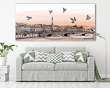 Párizs megtekintése a Pont des arts (vászonkép) - vászonkép, falikép otthonra és irodába