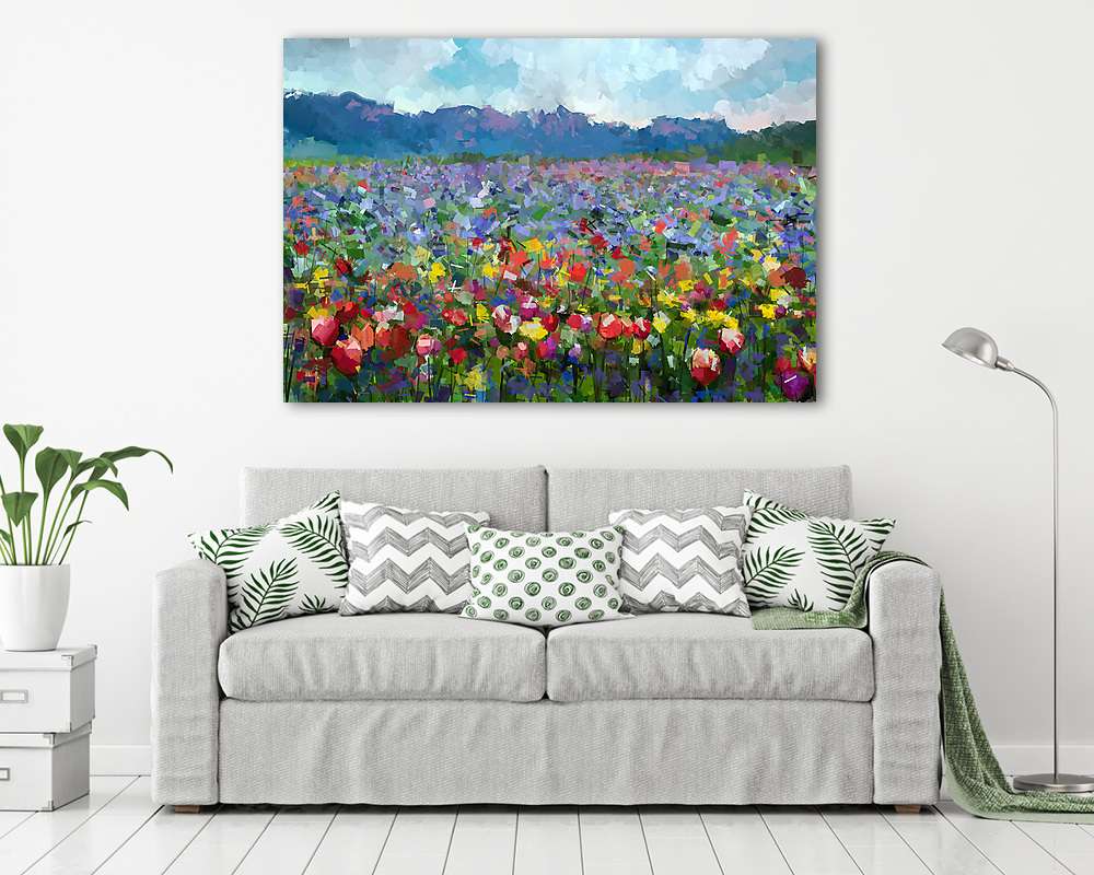 Olajfestés Színes tavaszi nyári vidéki táj. Absztrakt Tu - vászonkép, falikép vásárlás Olajfestés Színes tavaszi nyári vidéki táj. Absztrakt Tu (poszter) - vászonkép, falikép otthonra és irodába