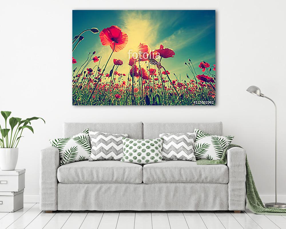 Mákvirágok - vászonkép, falikép vásárlás Mákvirágok (fotótapéta) - vászonkép, falikép otthonra és irodába