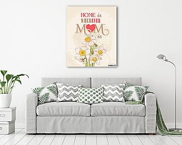 Anyák napi üdvözlőlapja (vászonkép) - vászonkép, falikép otthonra és irodába
