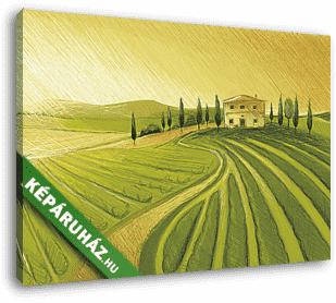 Régi olasz farm - vászonkép 3D látványterv