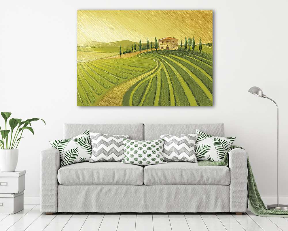 Régi olasz farm (poszter) - vászonkép, falikép otthonra és irodába