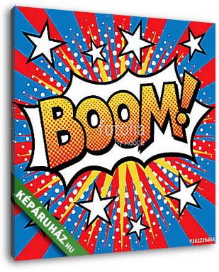 Pop Art Boom Text Design - vászonkép 3D látványterv