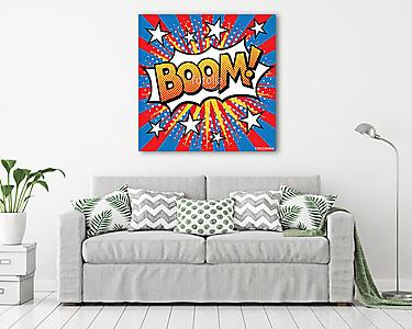 Pop Art Boom Text Design (vászonkép) - vászonkép, falikép otthonra és irodába