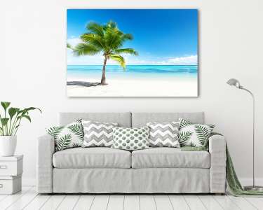 palm and sea (vászonkép) - vászonkép, falikép otthonra és irodába
