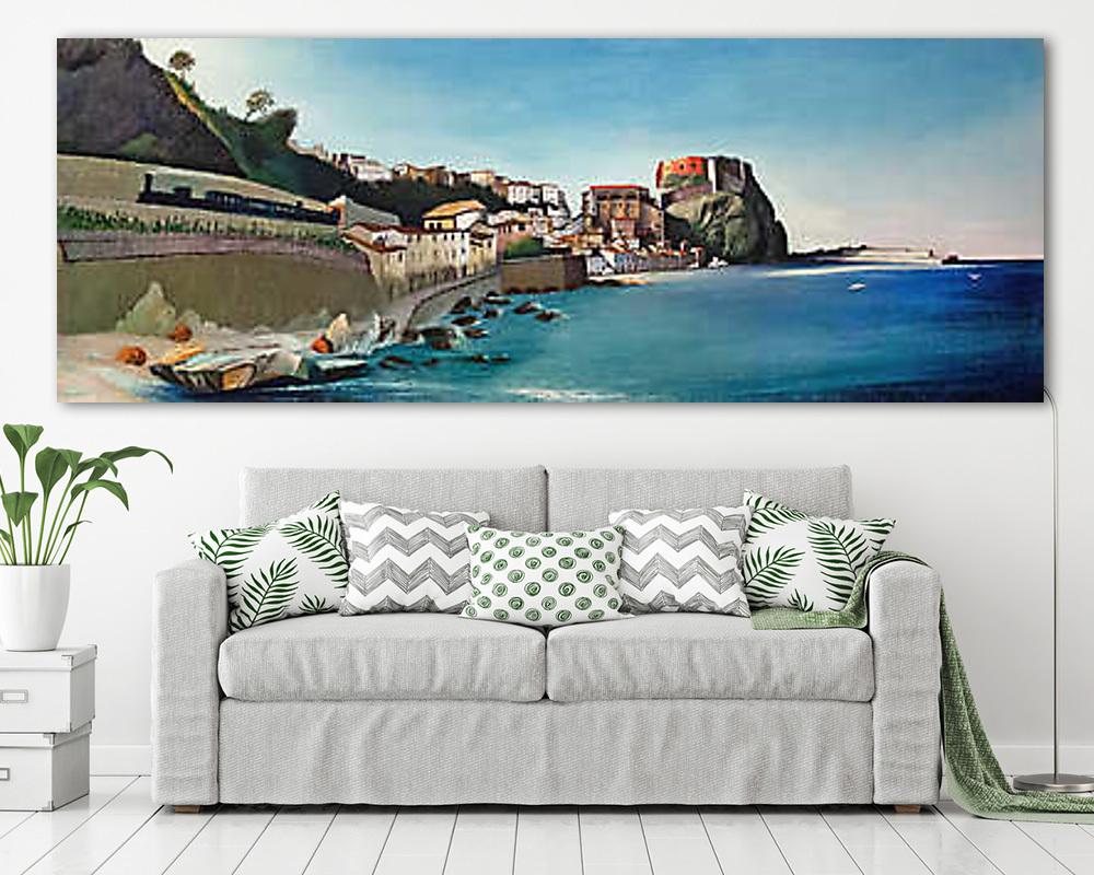 Tengerparti város - vászonkép, falikép vásárlás Tengerparti város (fotótapéta) - vászonkép, falikép otthonra és irodába