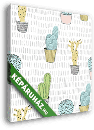 Színes kaktuszok  tapétaminta - vászonkép 3D látványterv