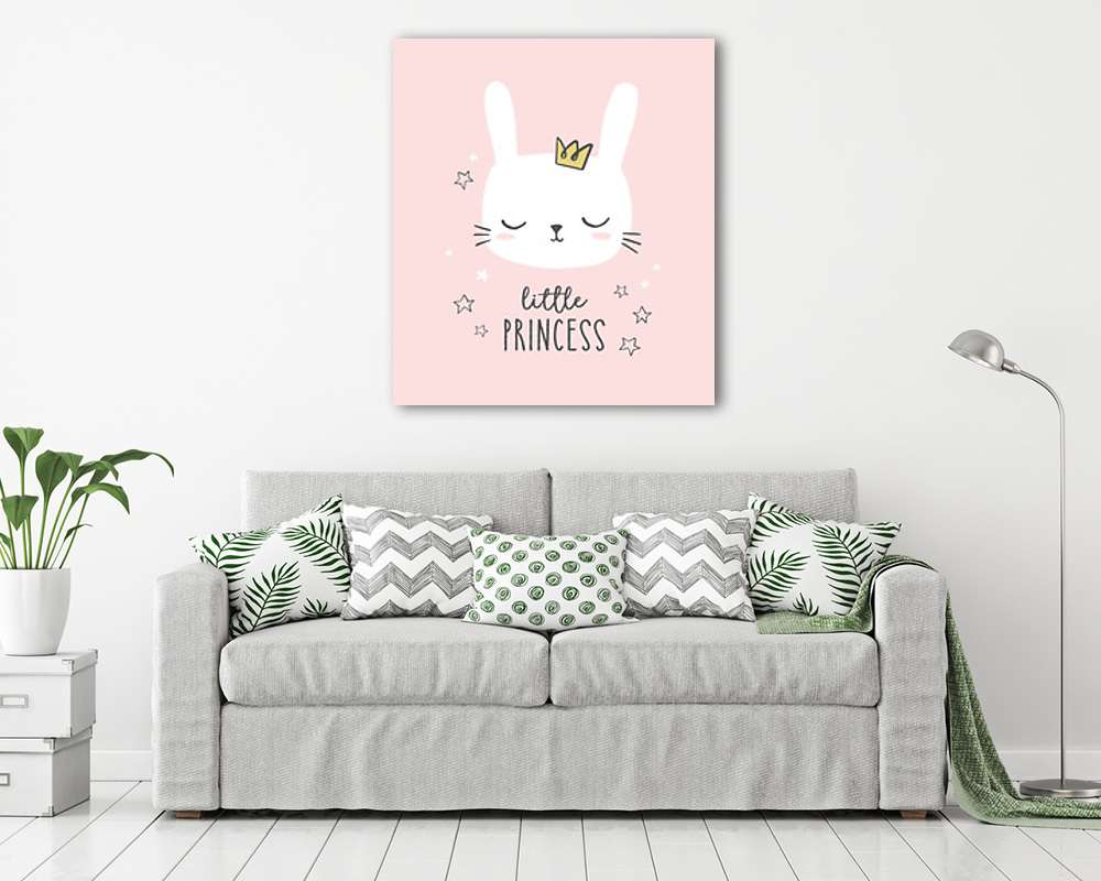 Kis királylány - Nyuszi (vászonkép) - vászonkép, falikép otthonra és irodába