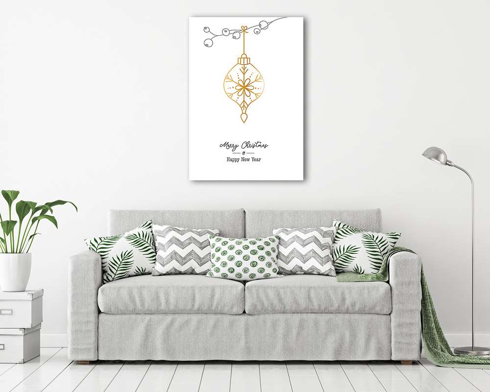 Elegáns minimalista karácsonyi grafika 1. (fotótapéta) - vászonkép, falikép otthonra és irodába