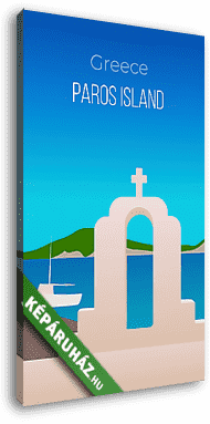 Greece minimal poster - 3 - Parosz szigete - vászonkép 3D látványterv Greece minimal poster - 3 - Parosz szigete - vászonkép 3D látványterv