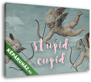 Stupid cupid 2. (Barokk & Graffiti) - vászonkép 3D látványterv
