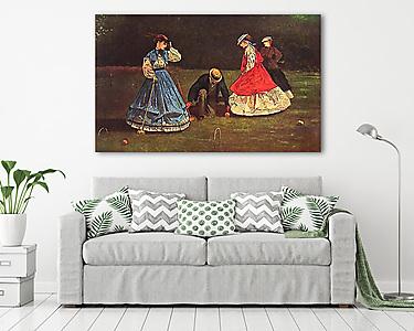 Krokettet játszó hölgyek (vászonkép) - vászonkép, falikép otthonra és irodába