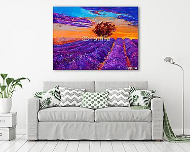 Lavender mezők (vászonkép) - vászonkép, falikép otthonra és irodába